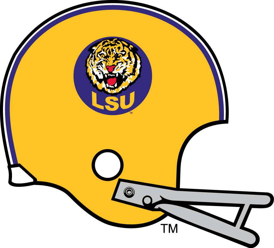 LSU Tigers 1972-1976 Helmet Logo t shirts iron on transfers